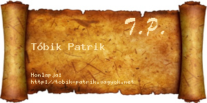 Tóbik Patrik névjegykártya